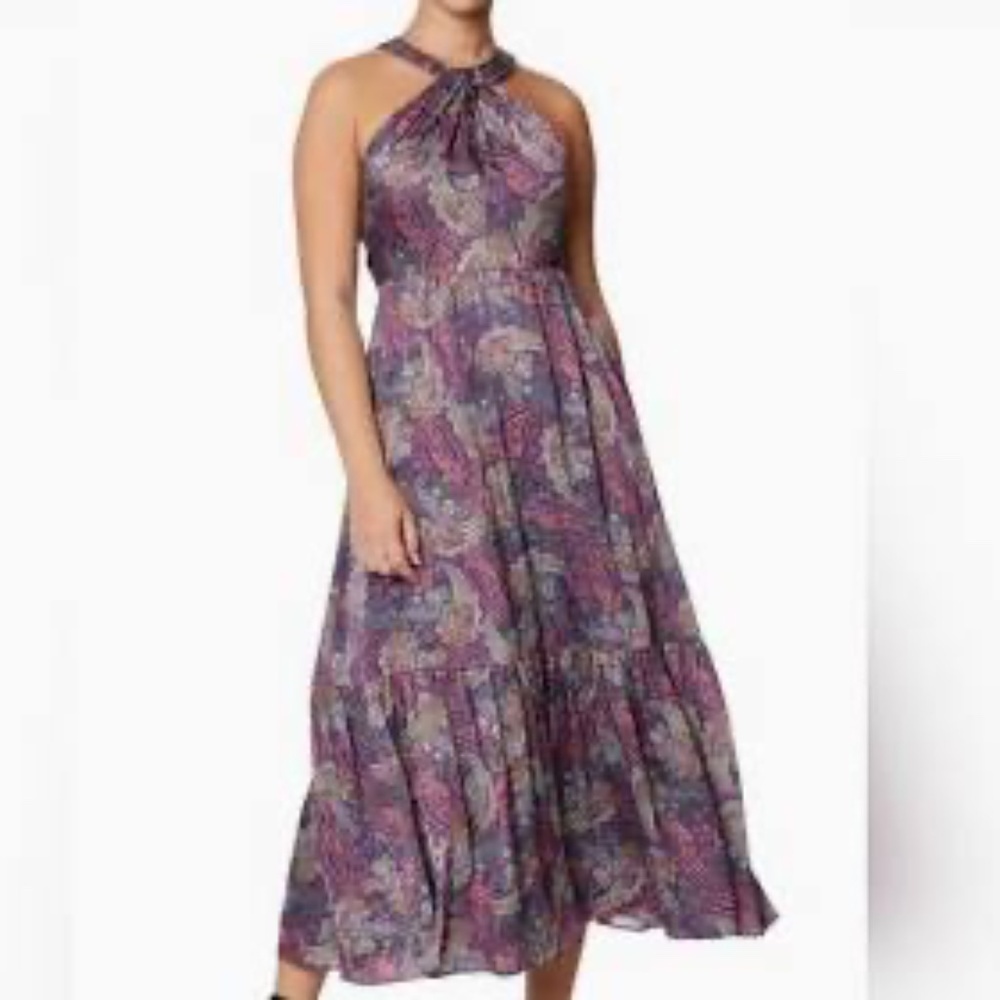 Laundry by Shelli Segal Halter Maxi Dress Size 14 - Picture 2 of 8